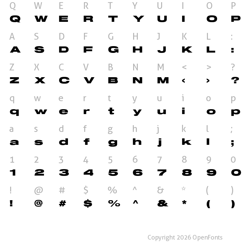 Character Map of MATROSKA Bold
