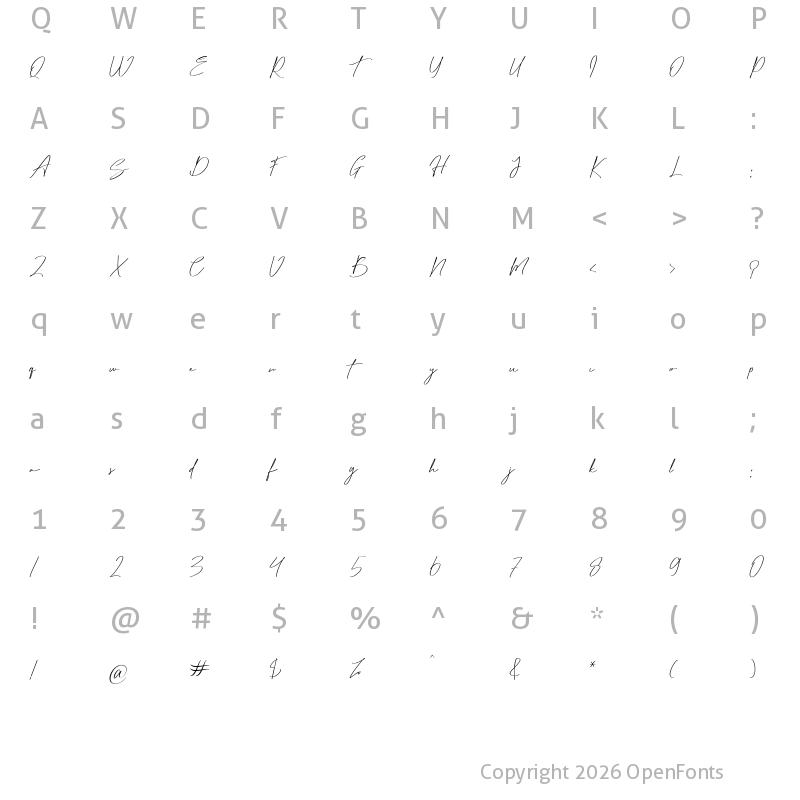 Character Map of Matt Rostine Regular