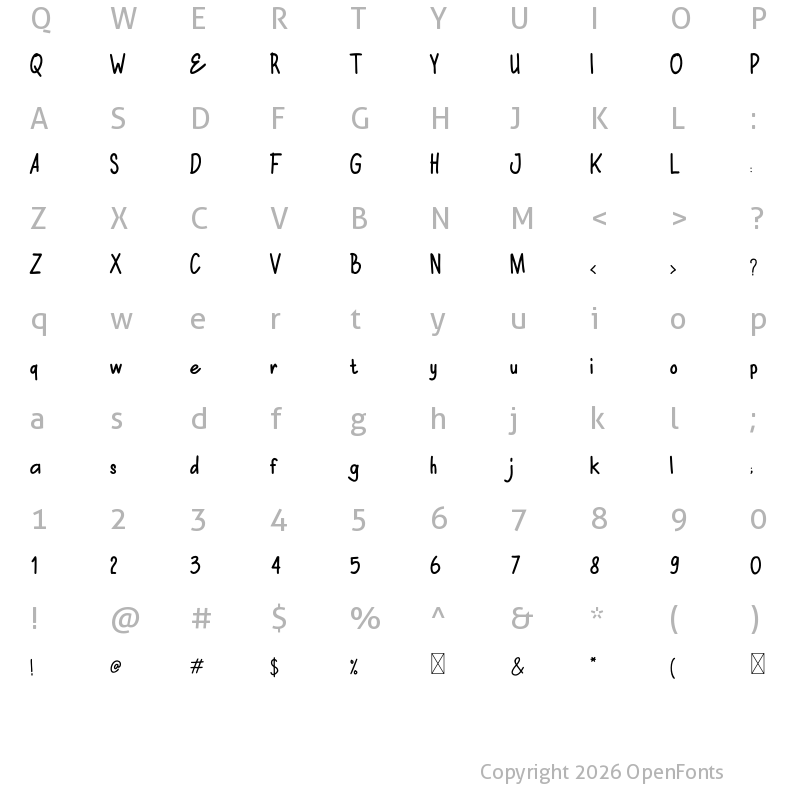 Character Map of MATTEHEK FREE Regular