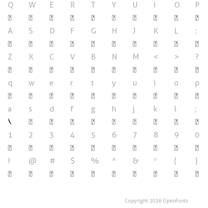 Character Map of Matter Of Fact Ornament Regular
