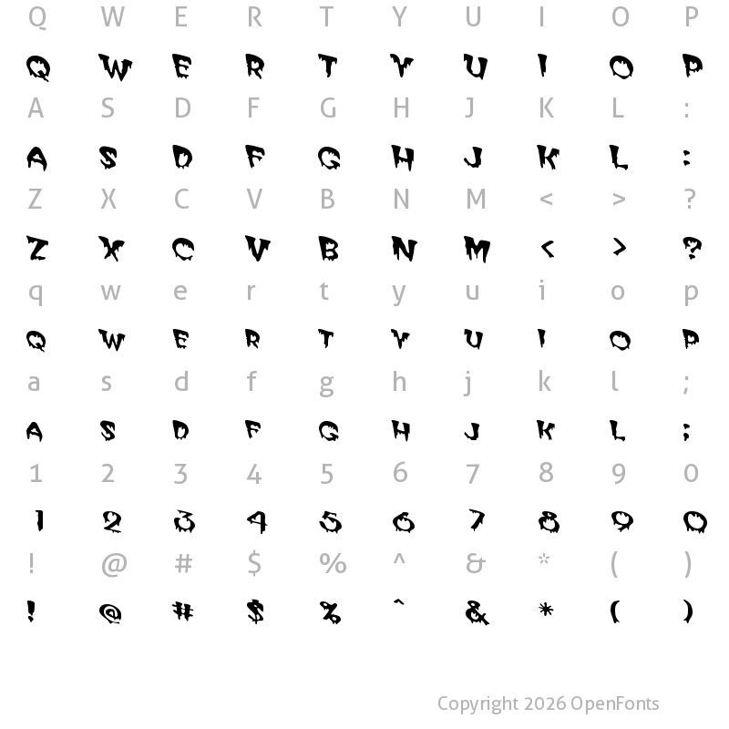 Character Map of MATTEROFFACT Regular