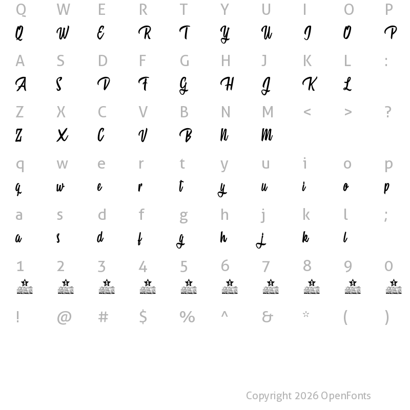 Character Map of Mattisse Personal Use Regular