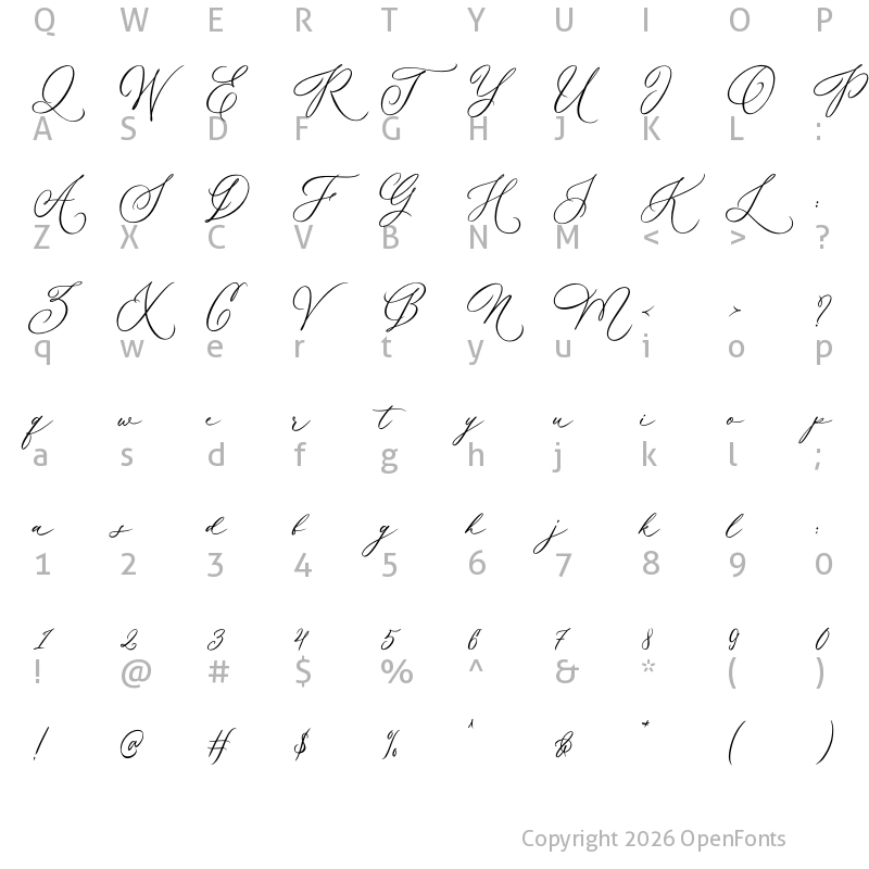 Character Map of Mattkins Regular