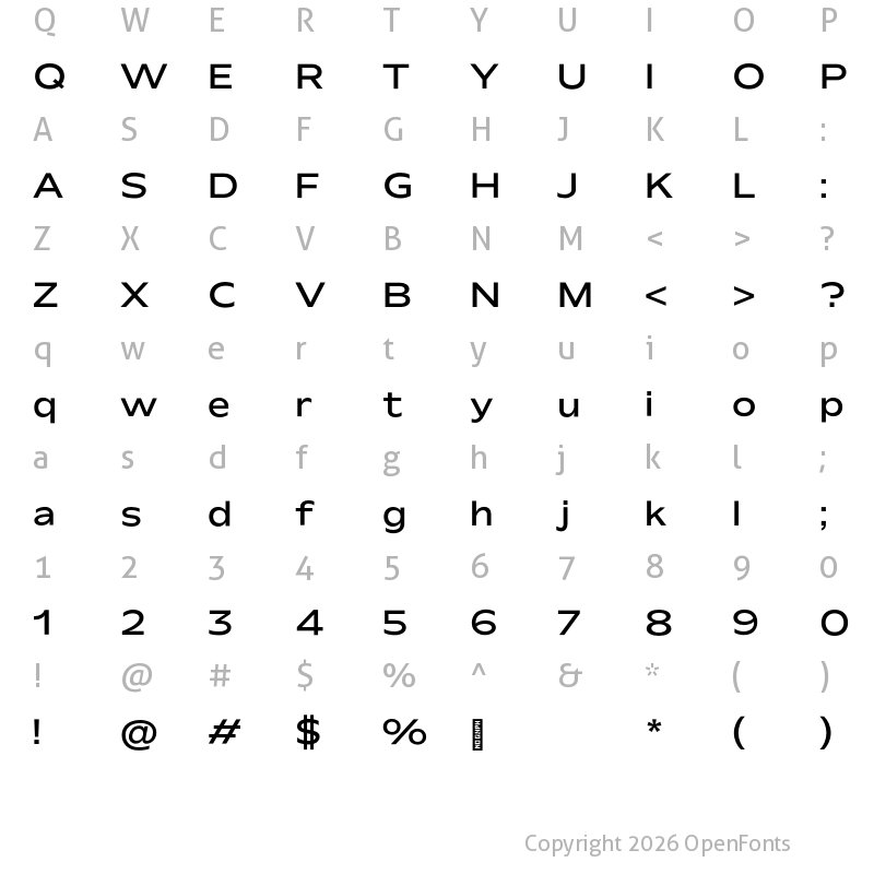 Character Map of Mattone Regular