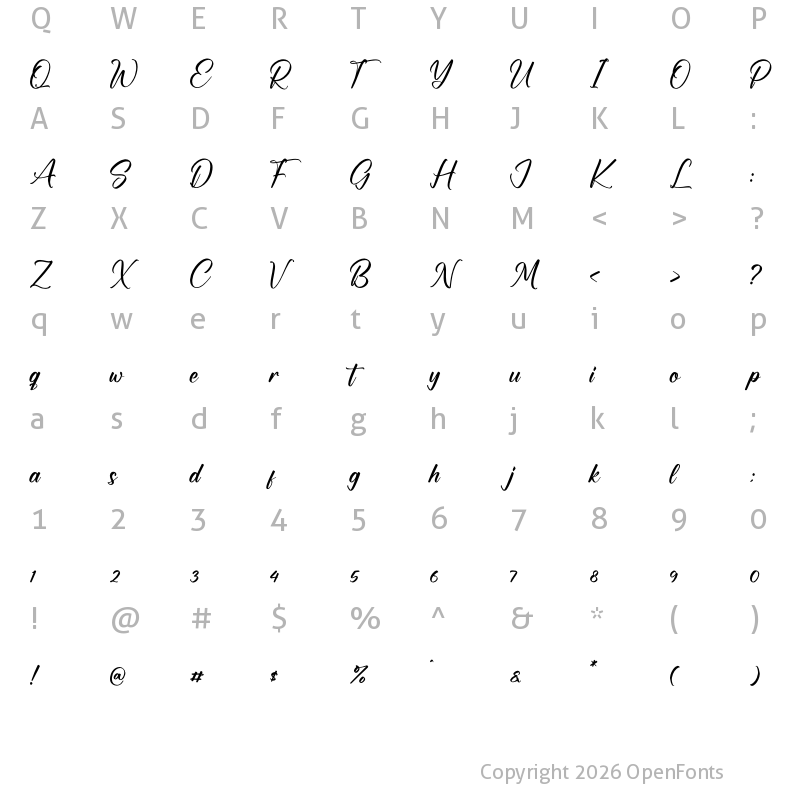 Character Map of Mattrinah Regular