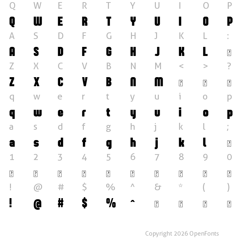 Character Map of Maung Regular