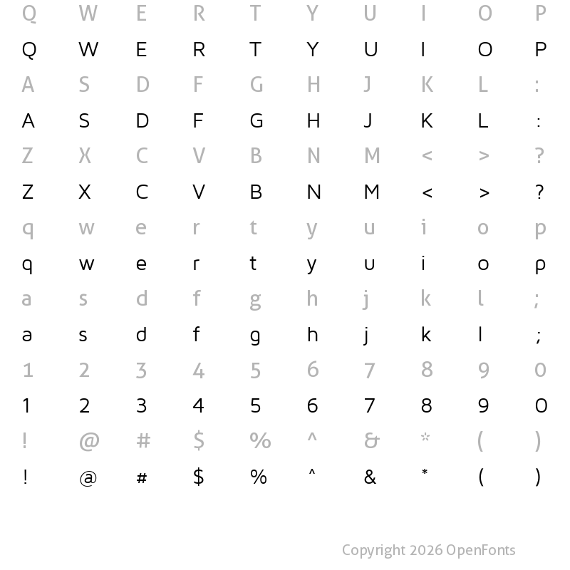 Character Map of Maven Pro Regular