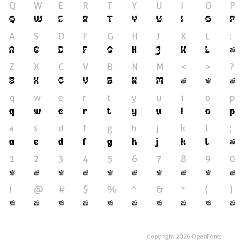 Character Map of MAWUR Regular