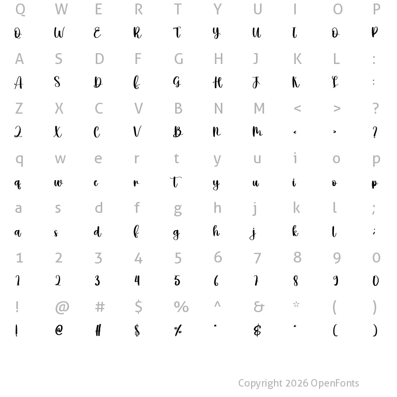 Character Map of Media Regular
