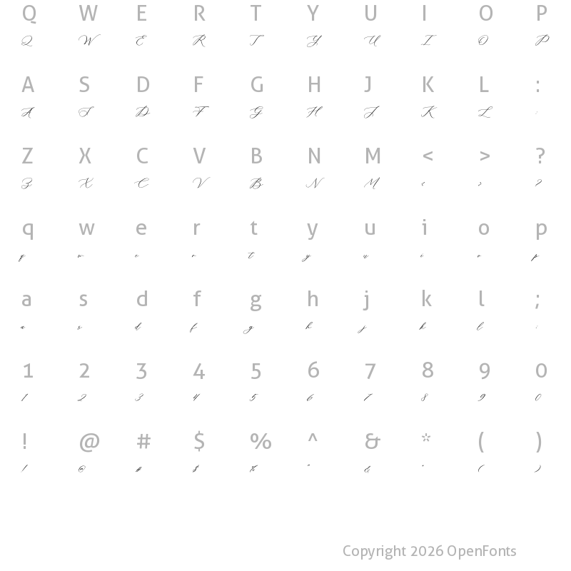 Character Map of Meldyte Regular