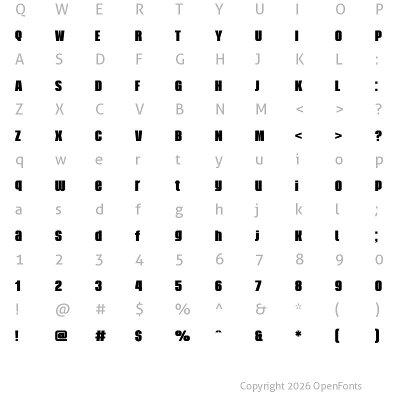 Character Map of Memesique Regular