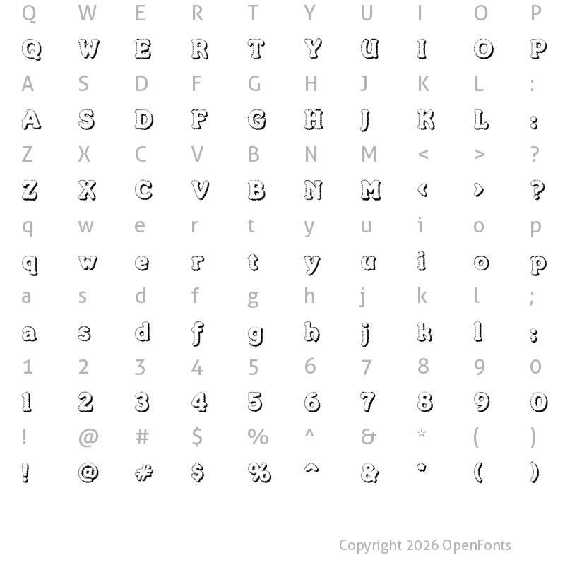 Character Map of Merkin Foo Regular