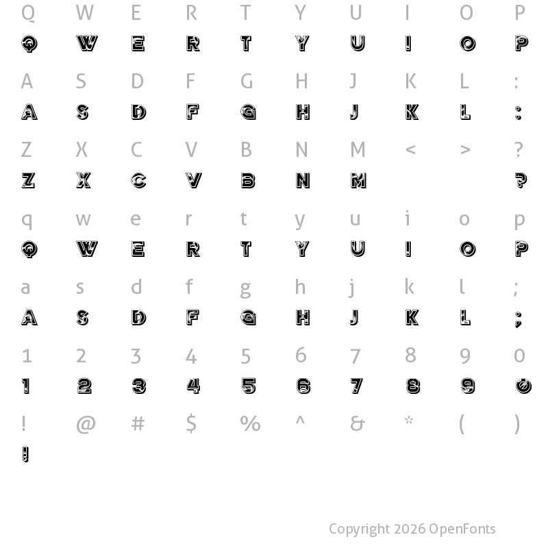 Character Map of Mermer Regular