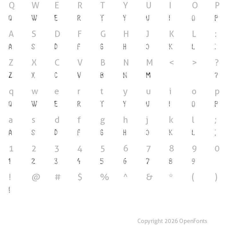 Character Map of Meshes Regular