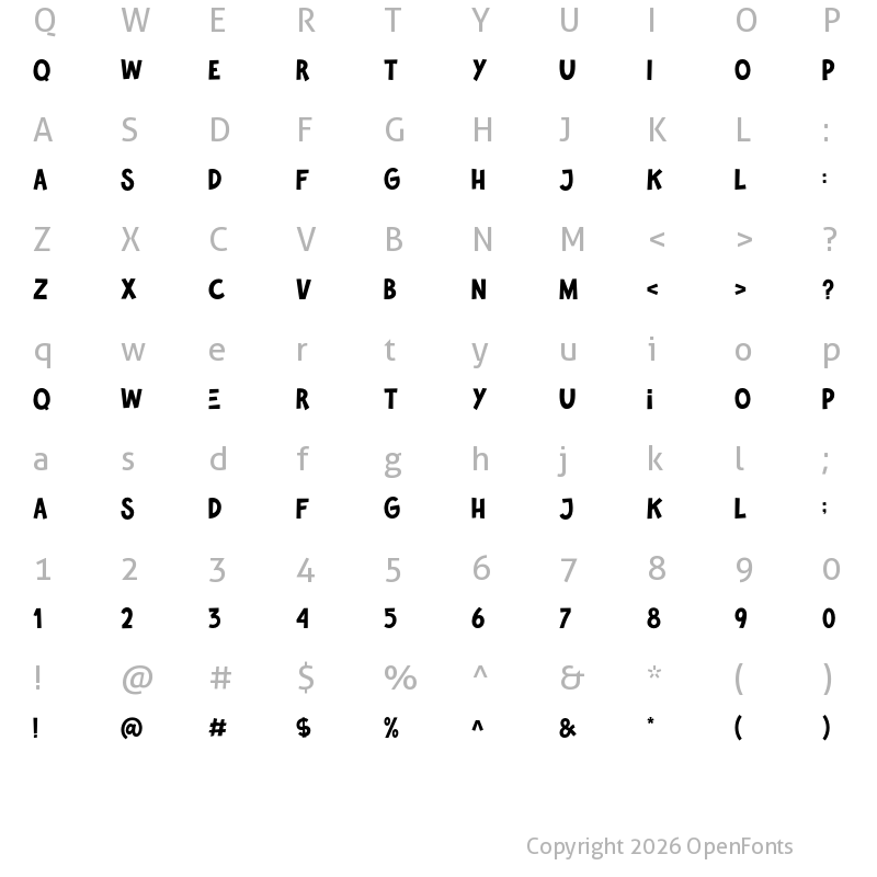 Character Map of Metorius Sans Demo Regular