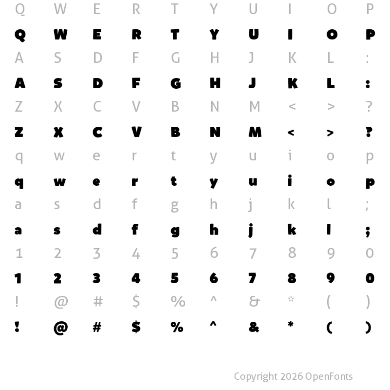 Character Map of Mikado Ultra