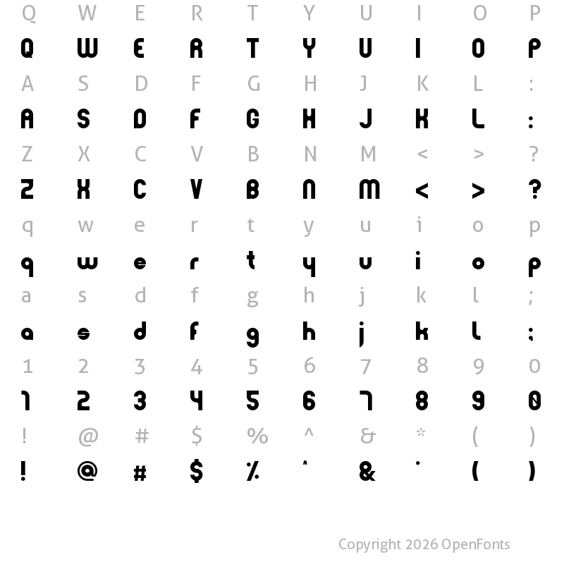 Character Map of Minimoon Regular