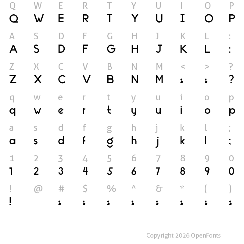 Character Map of Minsk Regular