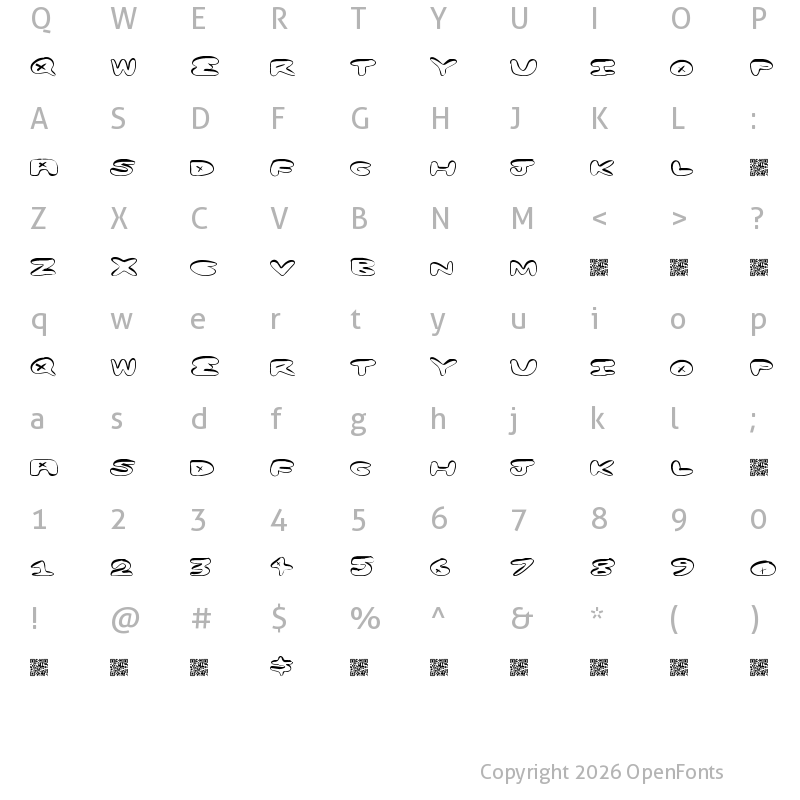 Character Map of MinusPlus Regular