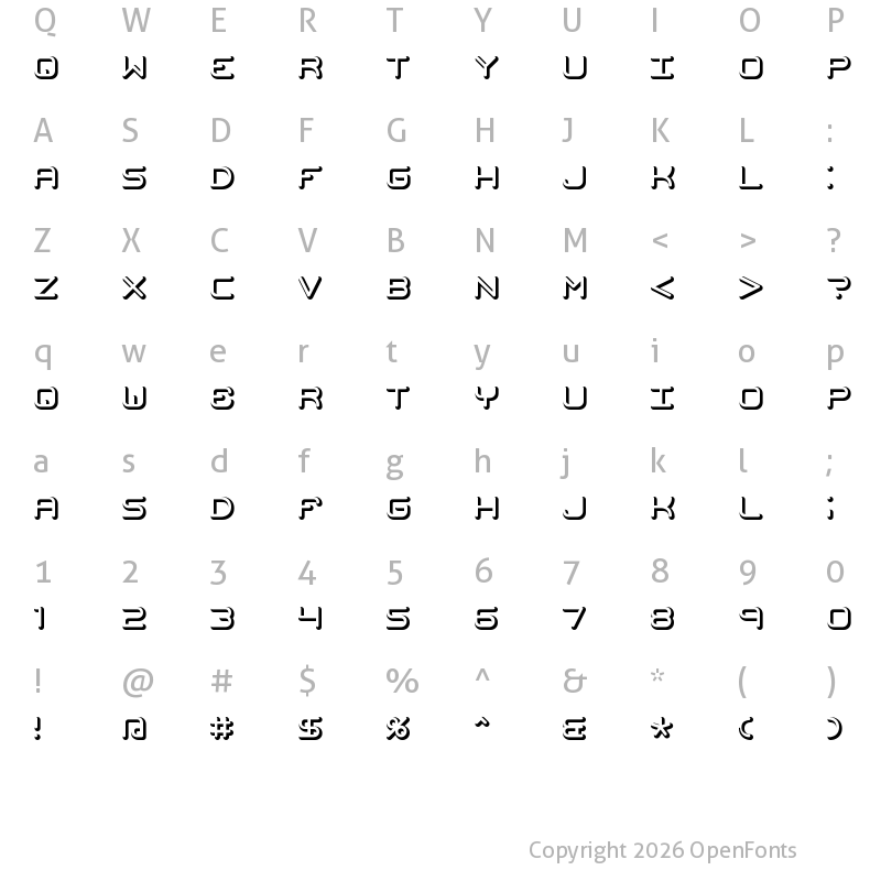 Character Map of Mishmash Fuse BRK Regular