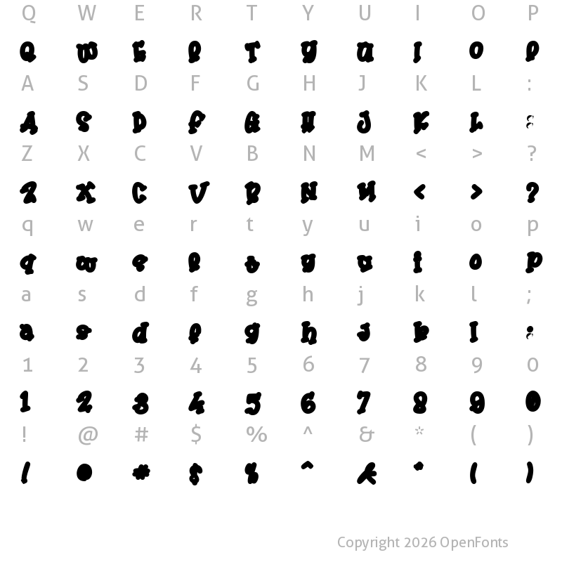 Character Map of Mister Clown Cntr Regular