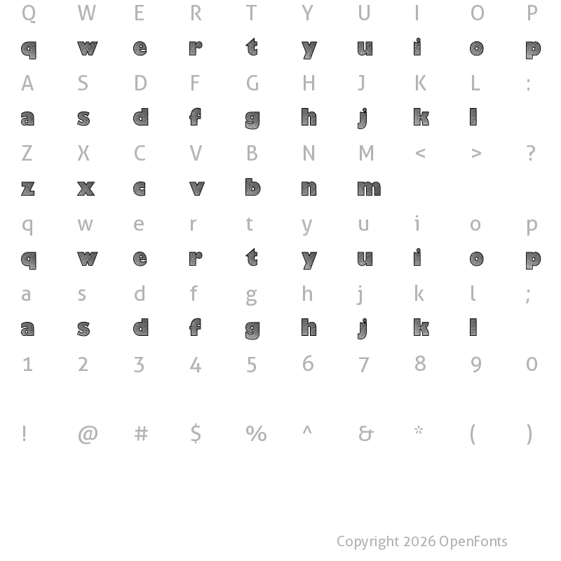 Character Map of Moaren Regular