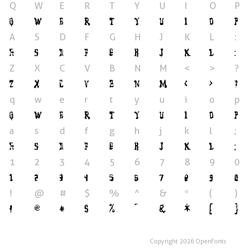Character Map of Model Worker Regular