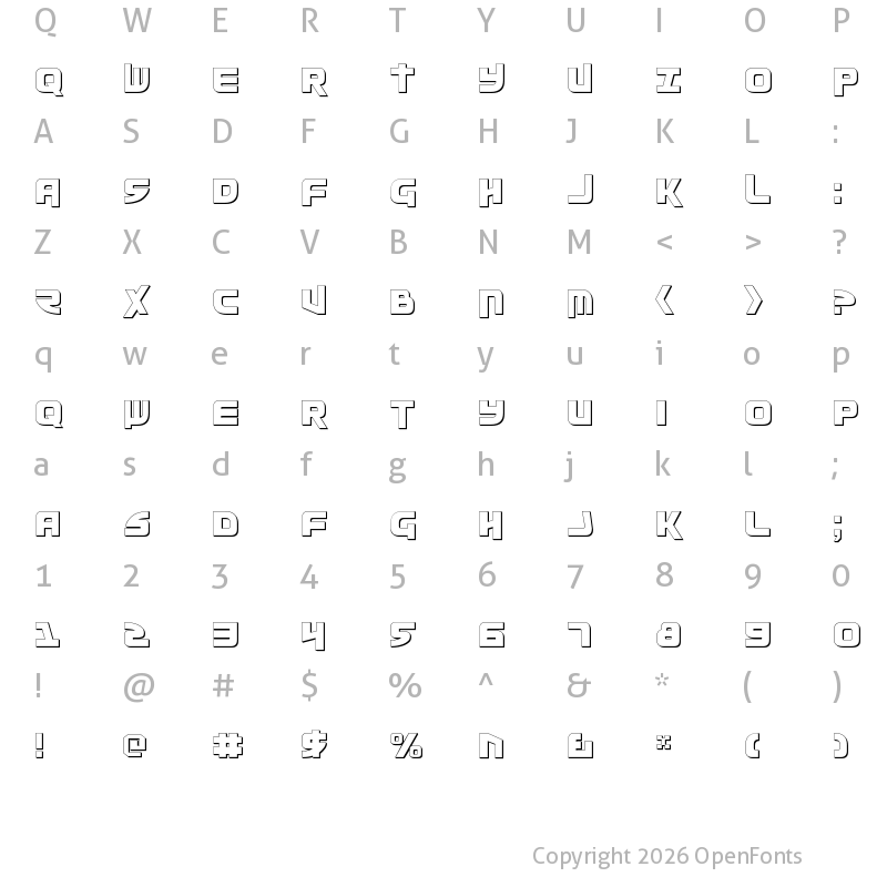 Character Map of Moltors Outline Outline