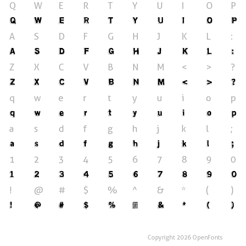 Character Map of Mondo Bongo Regular