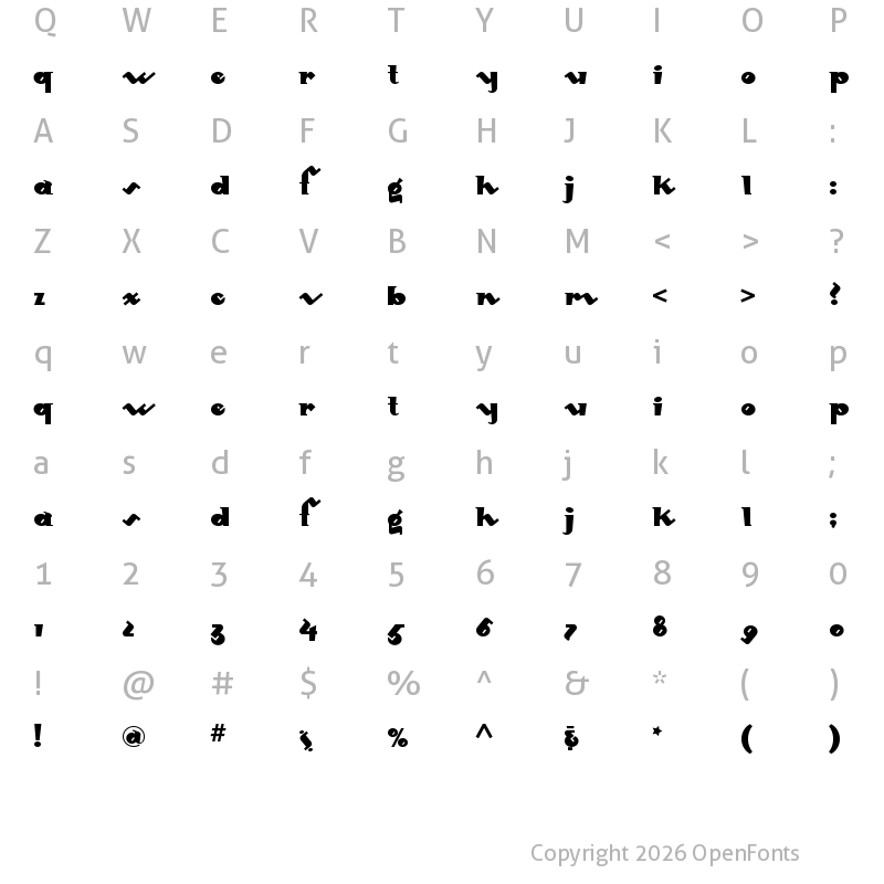 Character Map of Mondo Redondo NF Regular