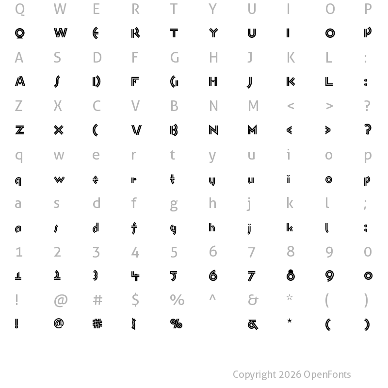Character Map of Monkey Business NF Regular