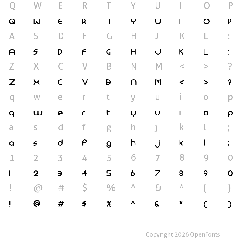 Character Map of Monoglyceride Bold
