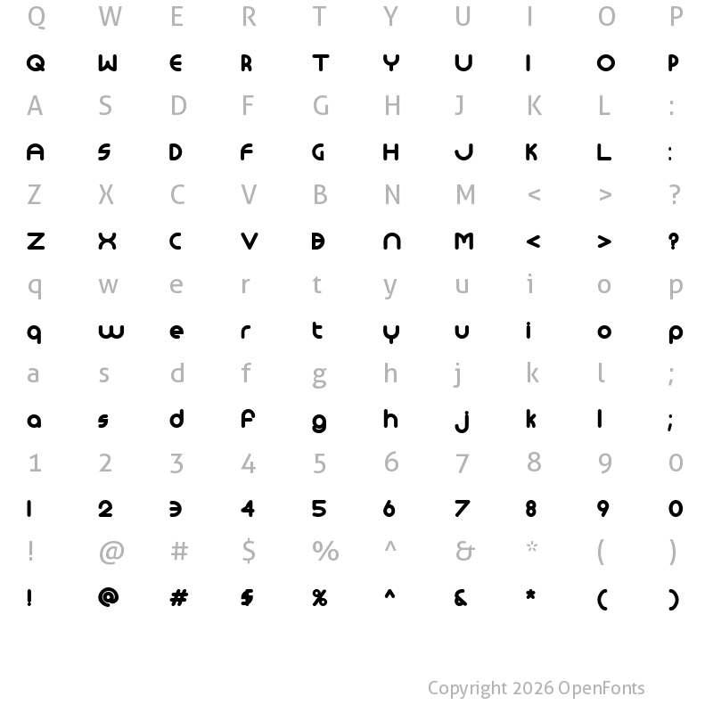 Character Map of Monoglyceride ExtraBold