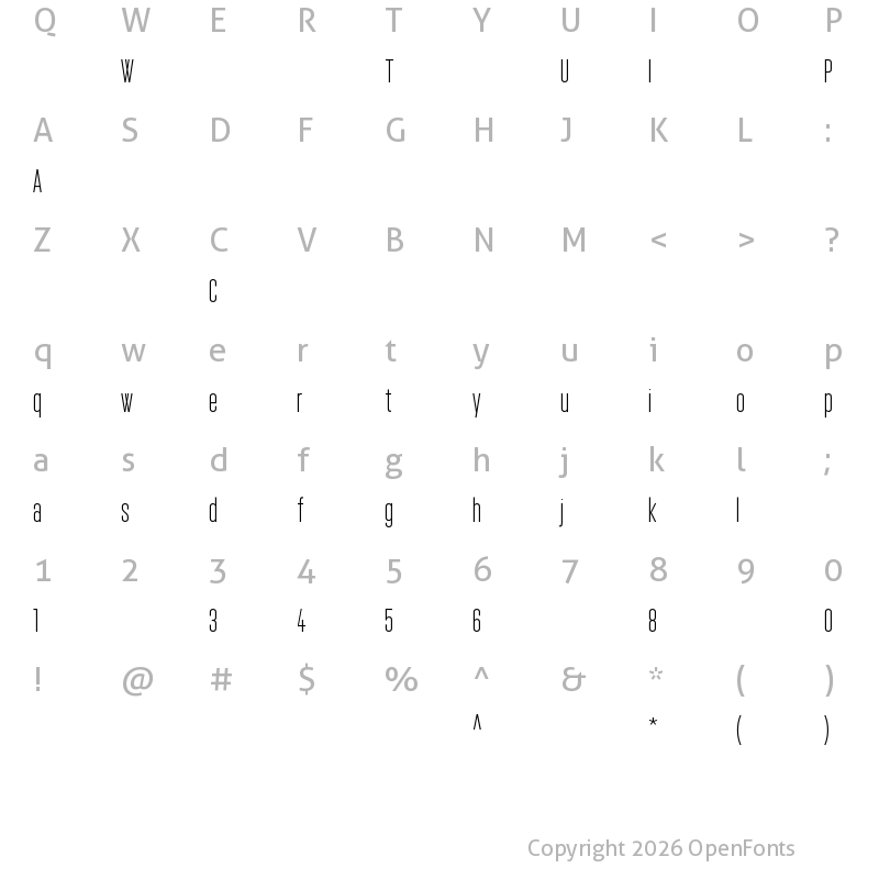 Character Map of MonopolLight ?