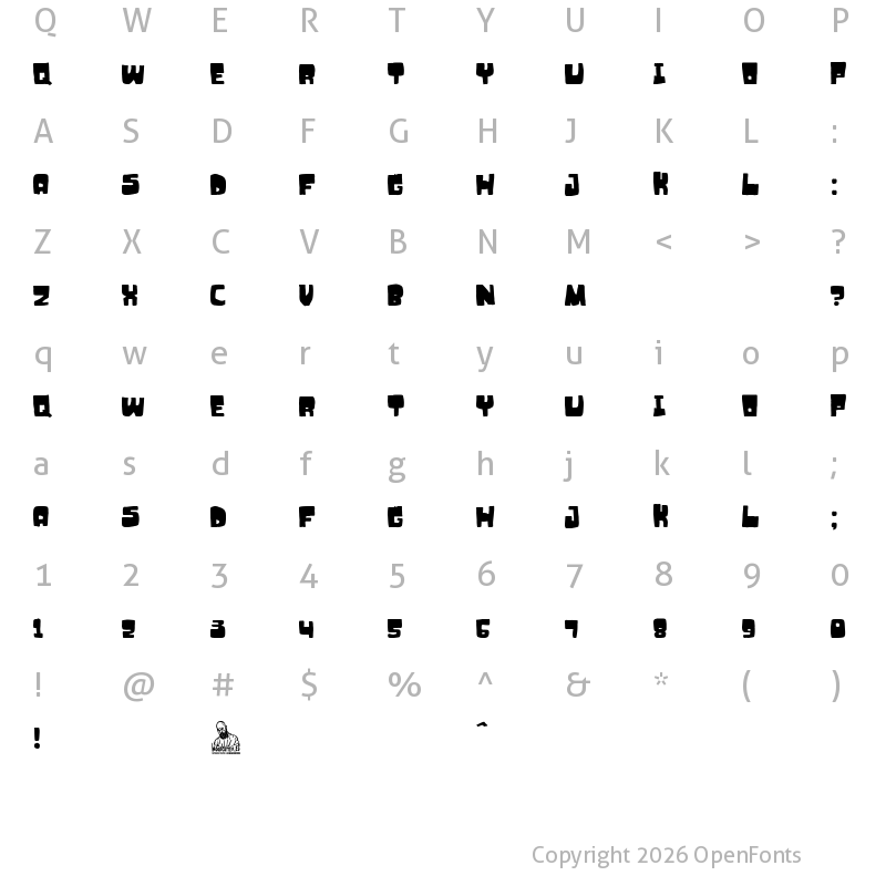 Character Map of Monsieur des probl?mes Regular