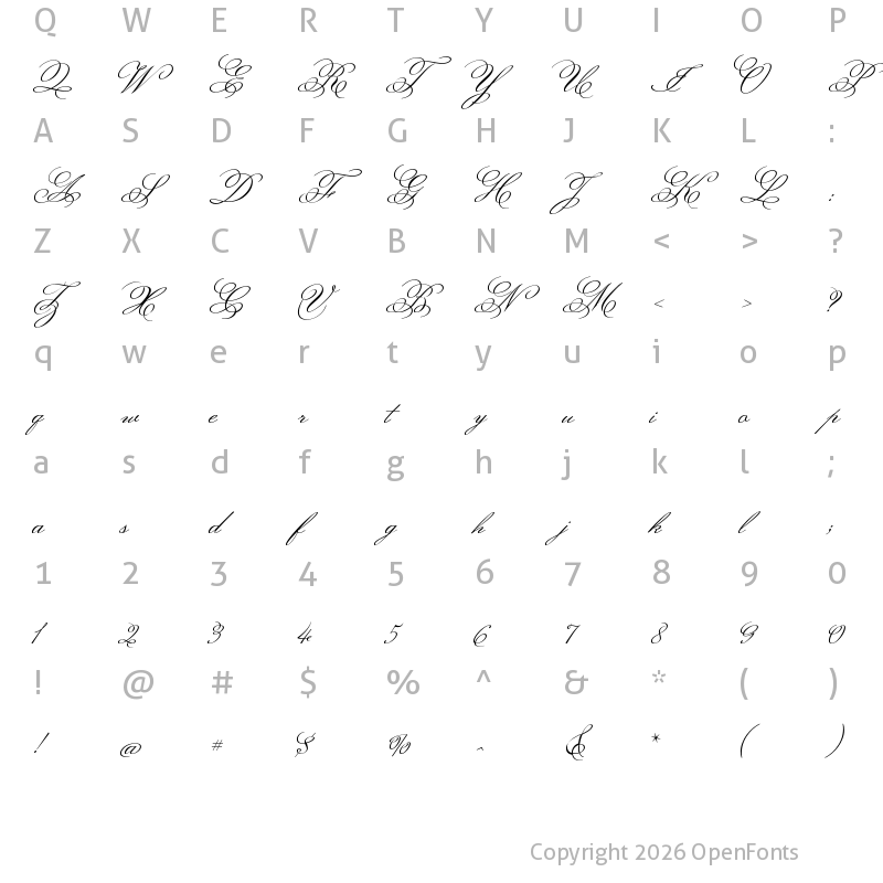 Character Map of Monsieur La Doulaise Regular
