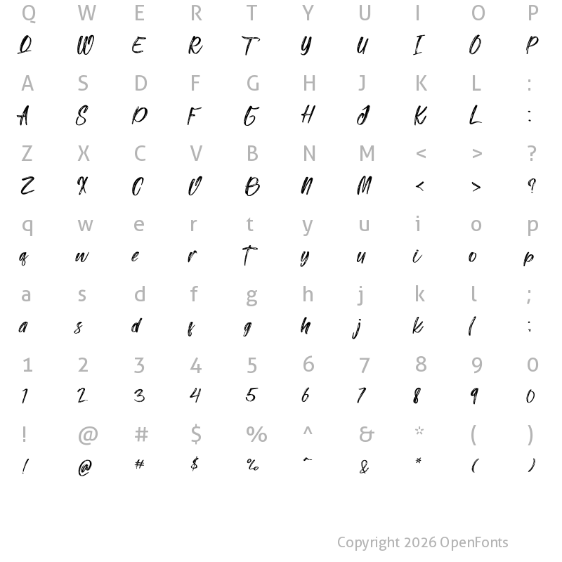 Character Map of Monster School Brush