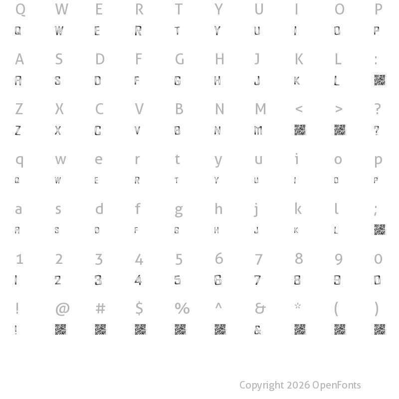 Character Map of MonsterEnergy Regular