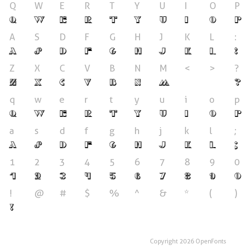 Character Map of Monte Carlo Extravagant Regular
