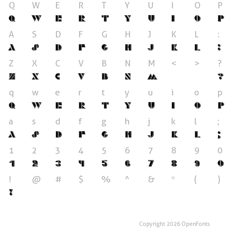 Character Map of Monte Carlo Regular