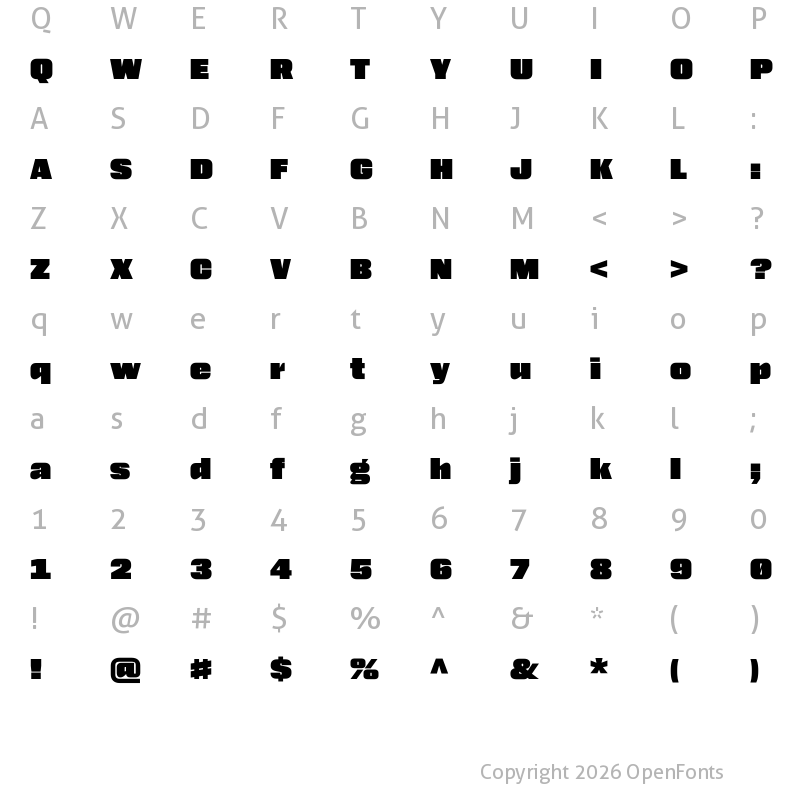 Character Map of Monte Stella Heavy
