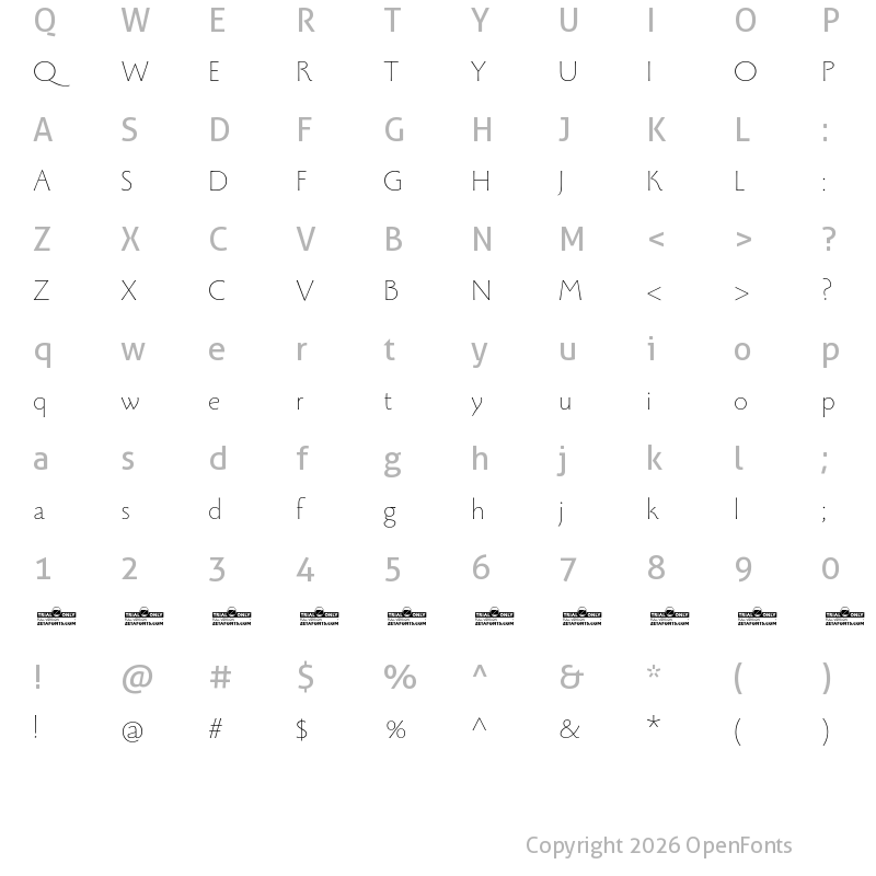 Character Map of Monterchi Trial Thin