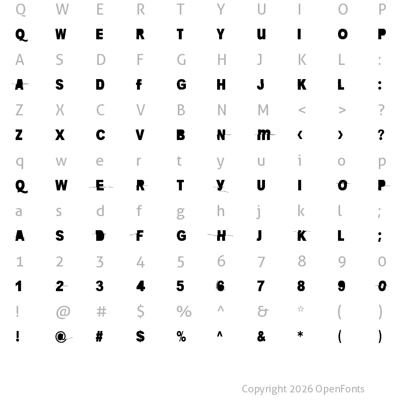 Character Map of More is less 22 Displacement Regular