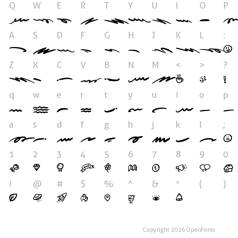 Character Map of More Sugar Extras
