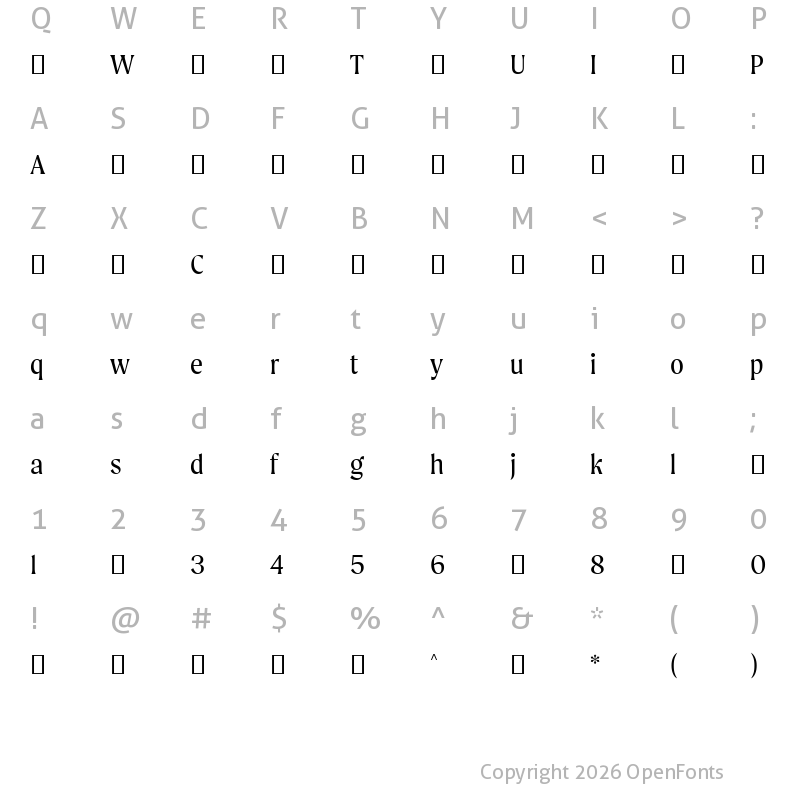 Character Map of Moret-Book ?