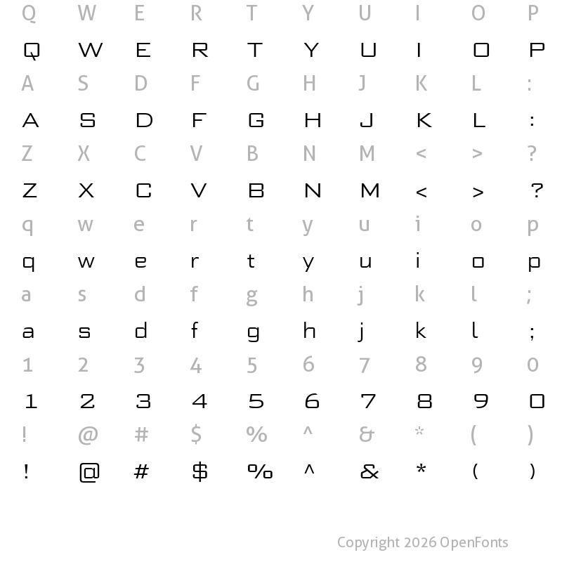 Character Map of MorrisSansW01-Light Regular