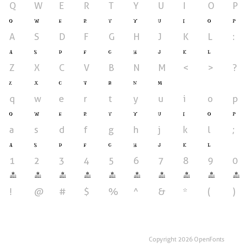 Character Map of MOSKITOES PERSONAL USE Regular