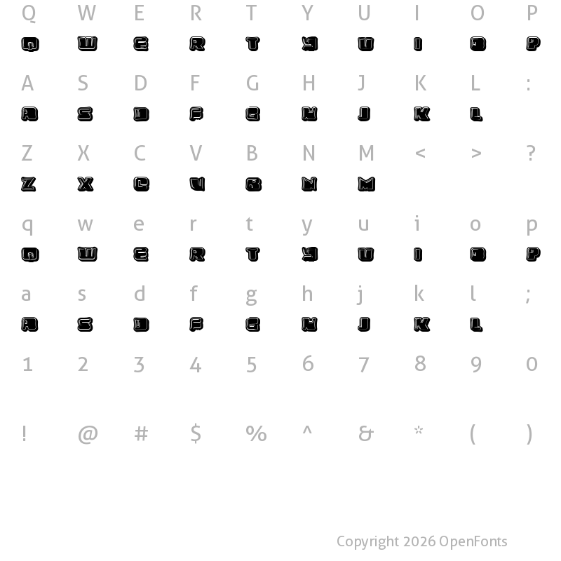 Character Map of Moskva Regular