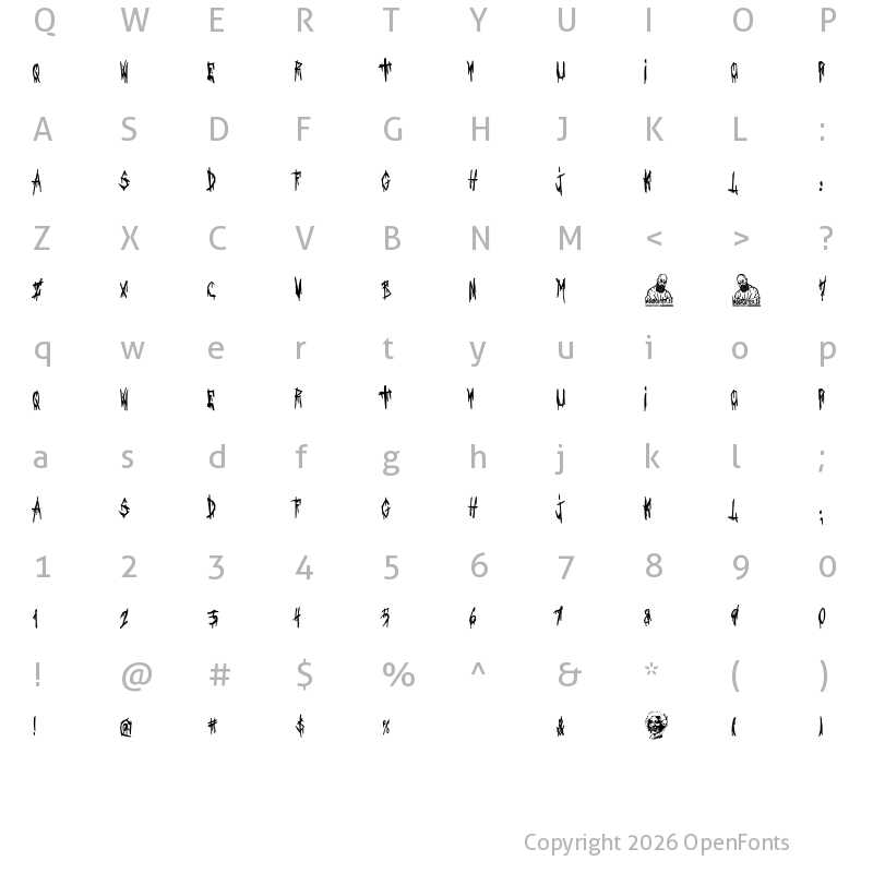 Character Map of Mother's Day in Spain Regular