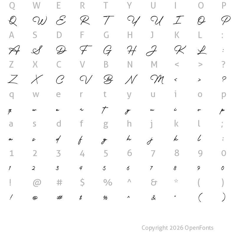 Character Map of Motterdam Regular